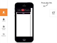 Tablet Screenshot of littleespizzeria.com